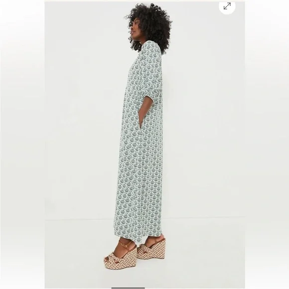Tuckernuck Hyacinth House Laurel Green Leaves Maxi Dress in Size Medium -  threedaughtersproperties.com